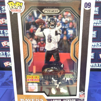 2021 Funko Pops Trading Cards Panini Exclusive Lamar Jackson Figurine