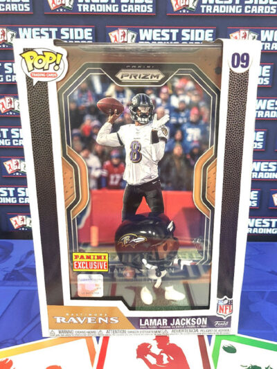 2021 Funko Pops Trading Cards Panini Exclusive Lamar Jackson Figurine
